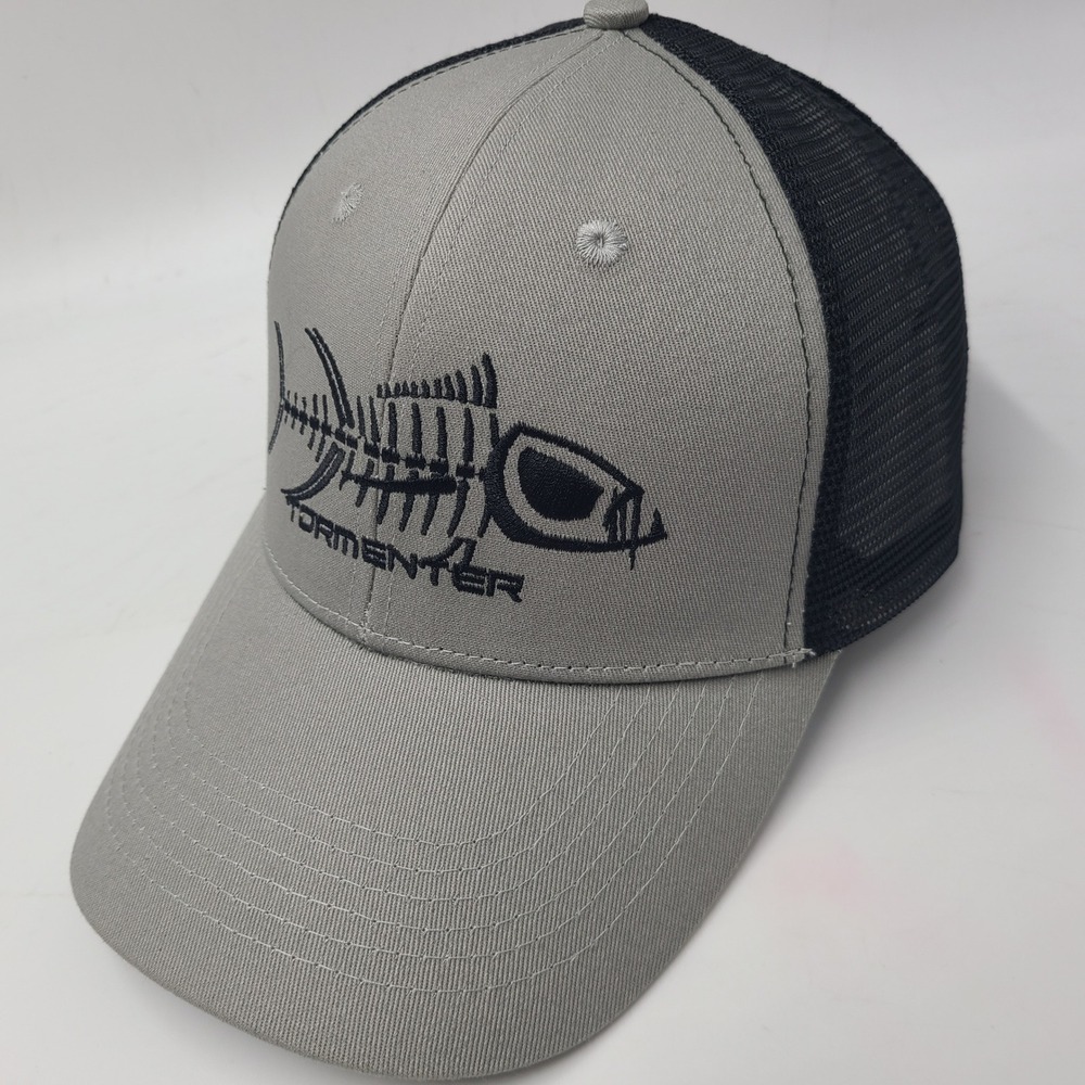 Tormenter Hat Adjustable Trucker‎ Mesh Gray Black Fishing Ocean Outdoor Logo Men